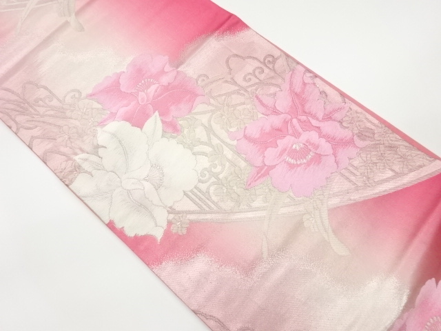 JAPANESE FUKURO OBI / WOVEN CATTLEYA